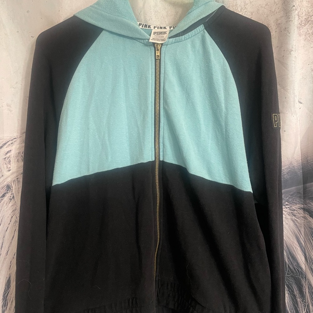PINK Victoria's Secret Teal Zip-Up Jacket